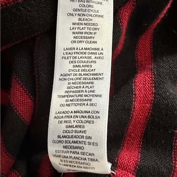 Michael Kors Black Red Striped Knit Sheath Dress Size L - Picture 8 of 14